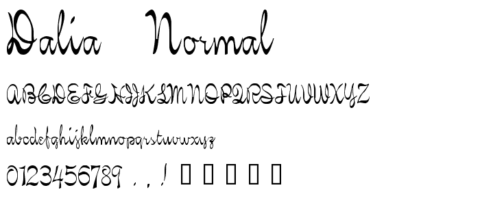Dalia  Normal font